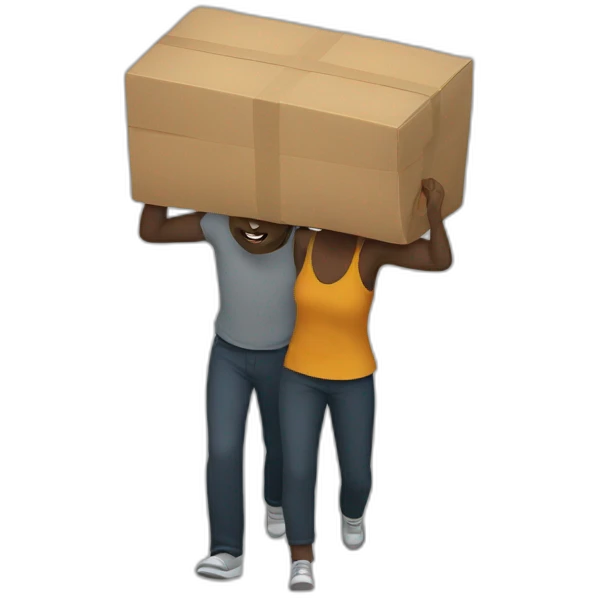 two people carrying emoji