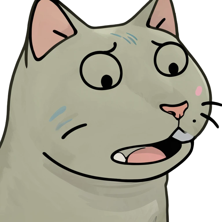 A cat crying  emoji