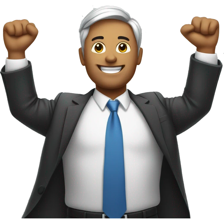 successful business person with their arms raised emoji