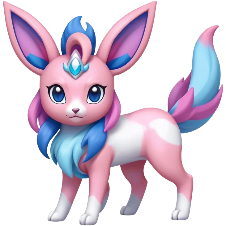 Colorful Sylveon-Suicune-hybrid emoji