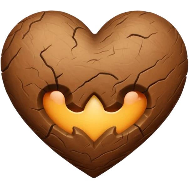 heart, natural earthy colours emoji