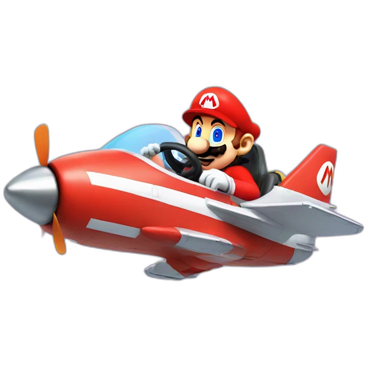 Mario kart in a plane  emoji