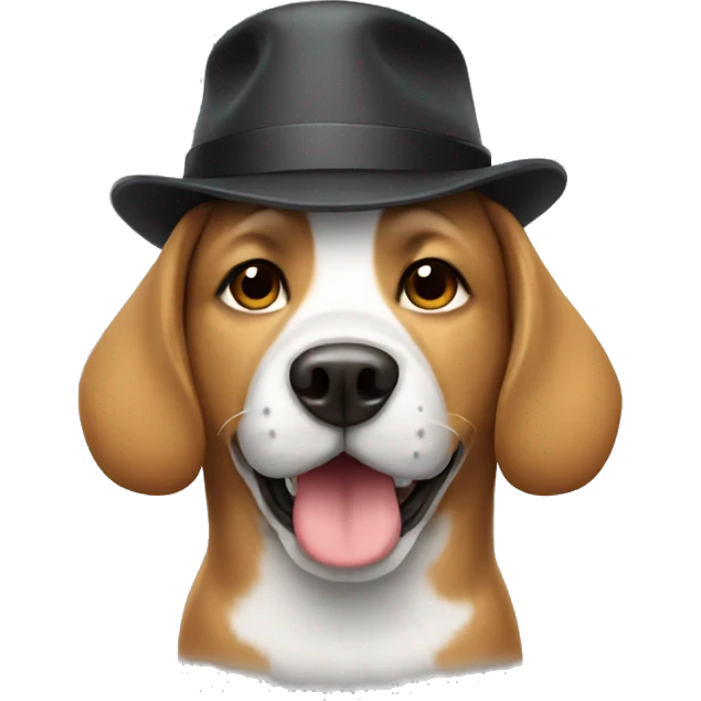 dog with hat emoji
