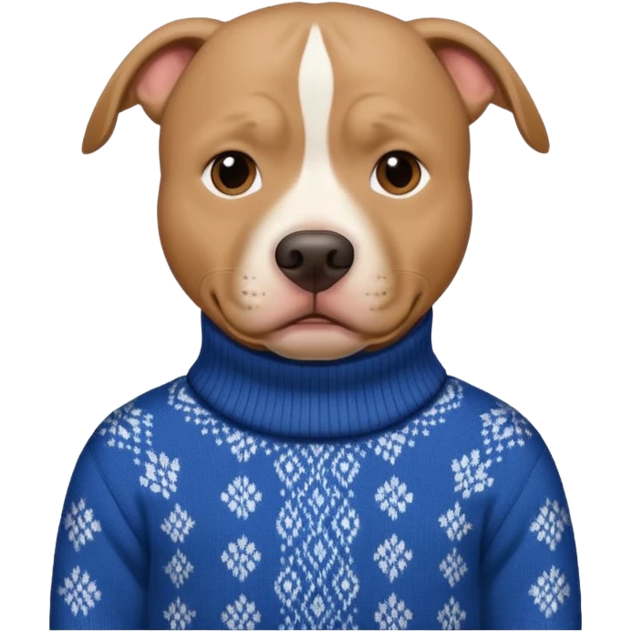 pitbull with a human neck and a sweater pfp emoji
