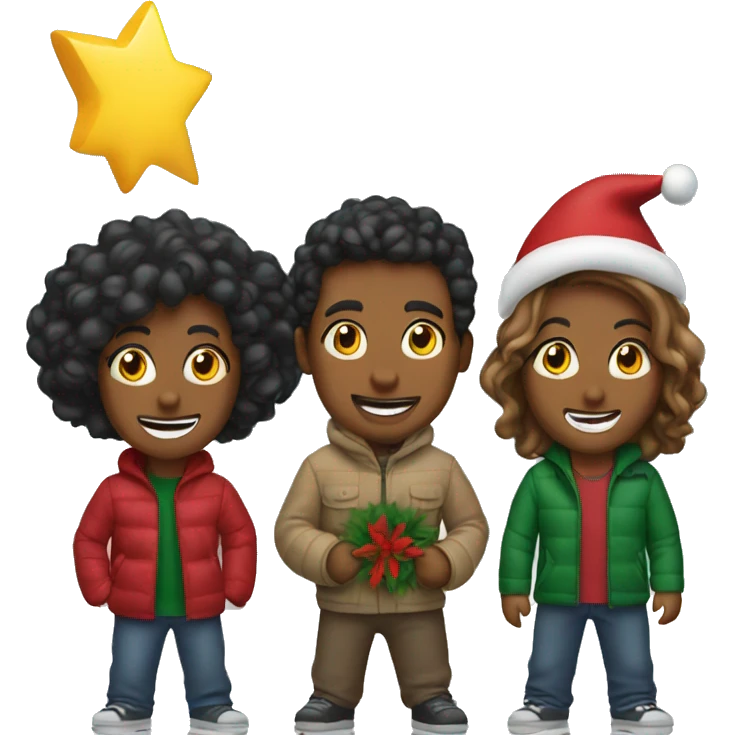 Group of 5 in New York for Christmas  emoji