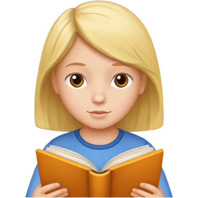 A child reading a book  emoji