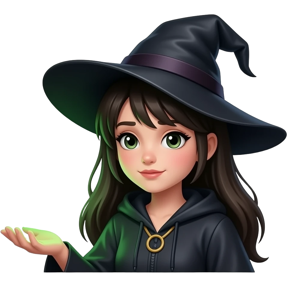 A dark sorcerer’s evilness, sad girl, expression, she is hand holding a WhatsApp logo burning with green magical flames. A liquid creams text below: 'HAVE YOU MOVED HERE?'. Cinematic lighting, high-contrast emoji emoji