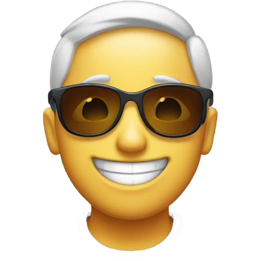 Smile face blushing with sunglasses  emoji
