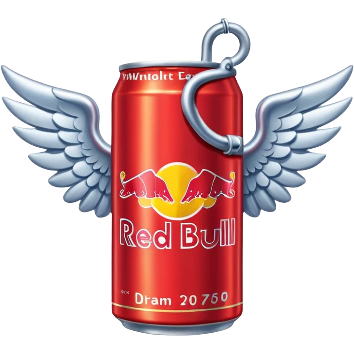 a red bull can with wings emoji