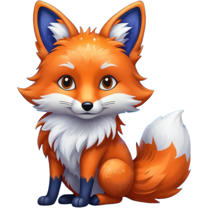 a galaxy print fox emoji