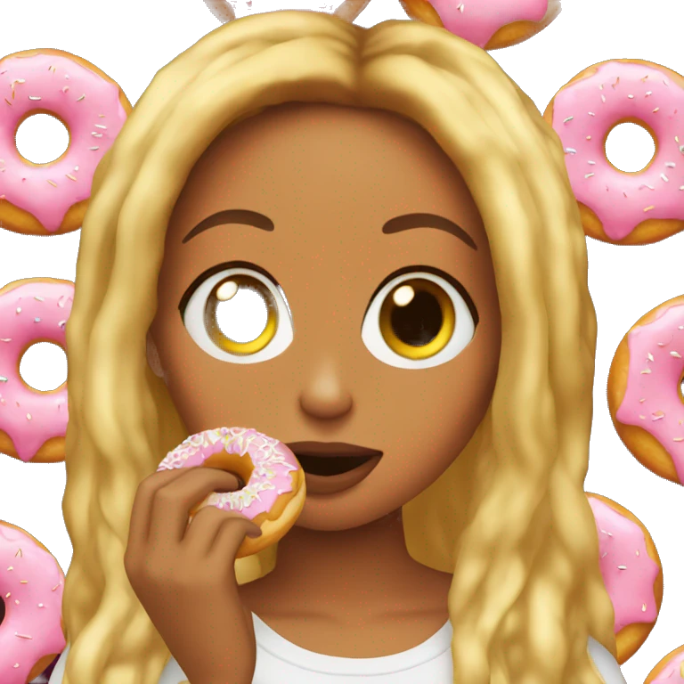 Beyonce eating a donut emoji