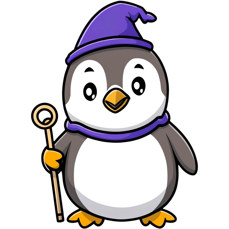 penguin wizard emoji