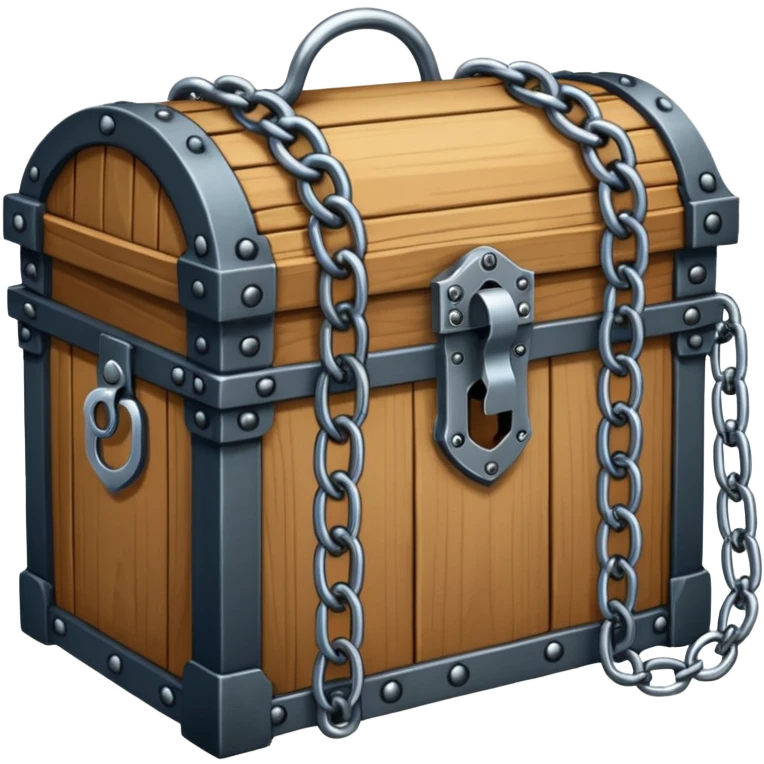 Pandora's box locked with heavy chains emoji
