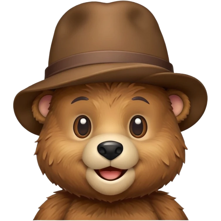 Freddy bear with hat emoji