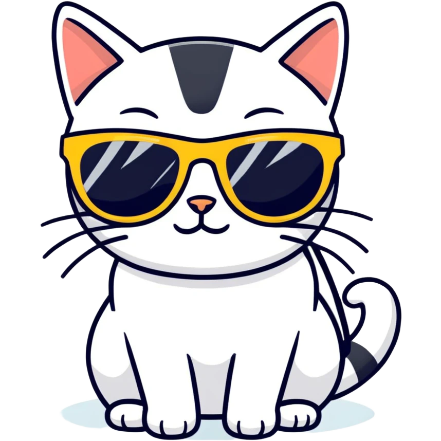 Cat with sunglasses emoji