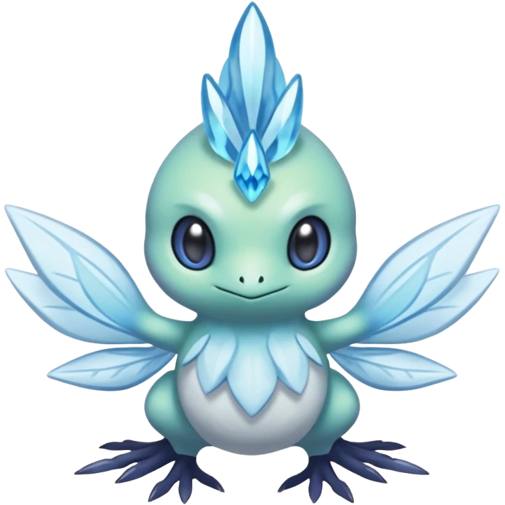 elemental icy floral ethereal glacial Axew-Rufflet-Brionne-Celebi-Pokémon-Fakémon-hybrid-creature emoji