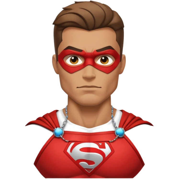 super hero with necklace emoji