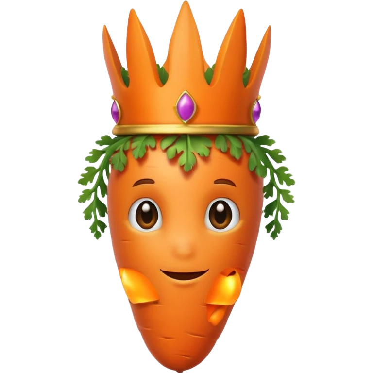 Carrot with a crown emoji