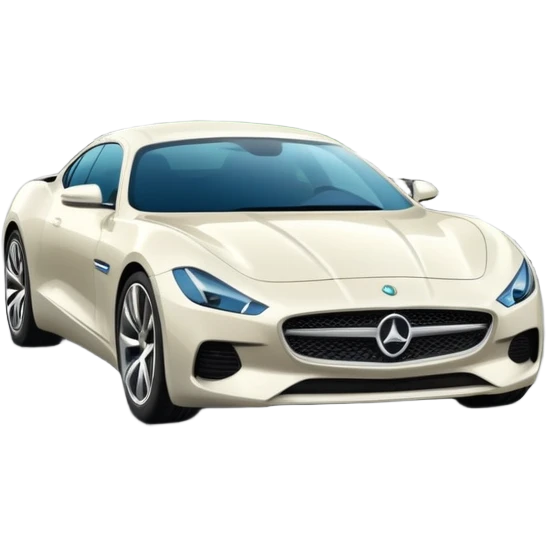 luxury car is driving on a scenic highway with beautiful landscape around emoji