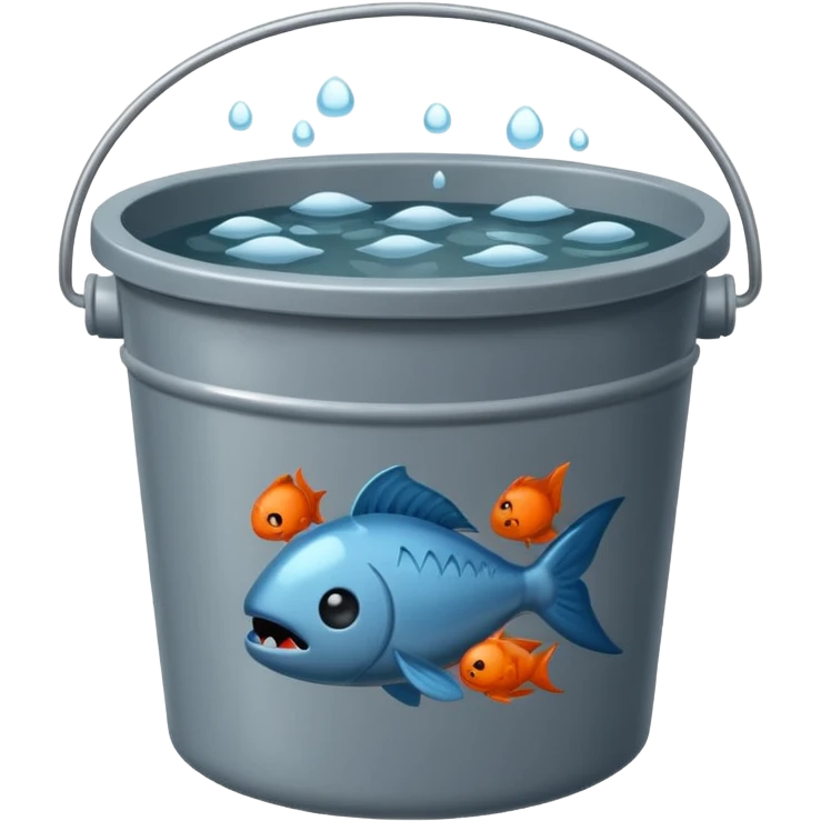 dead fishes in plain bucket emoji