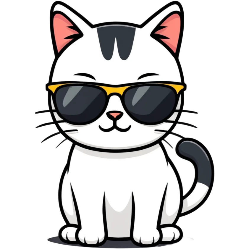 Cat with sunglasses emoji