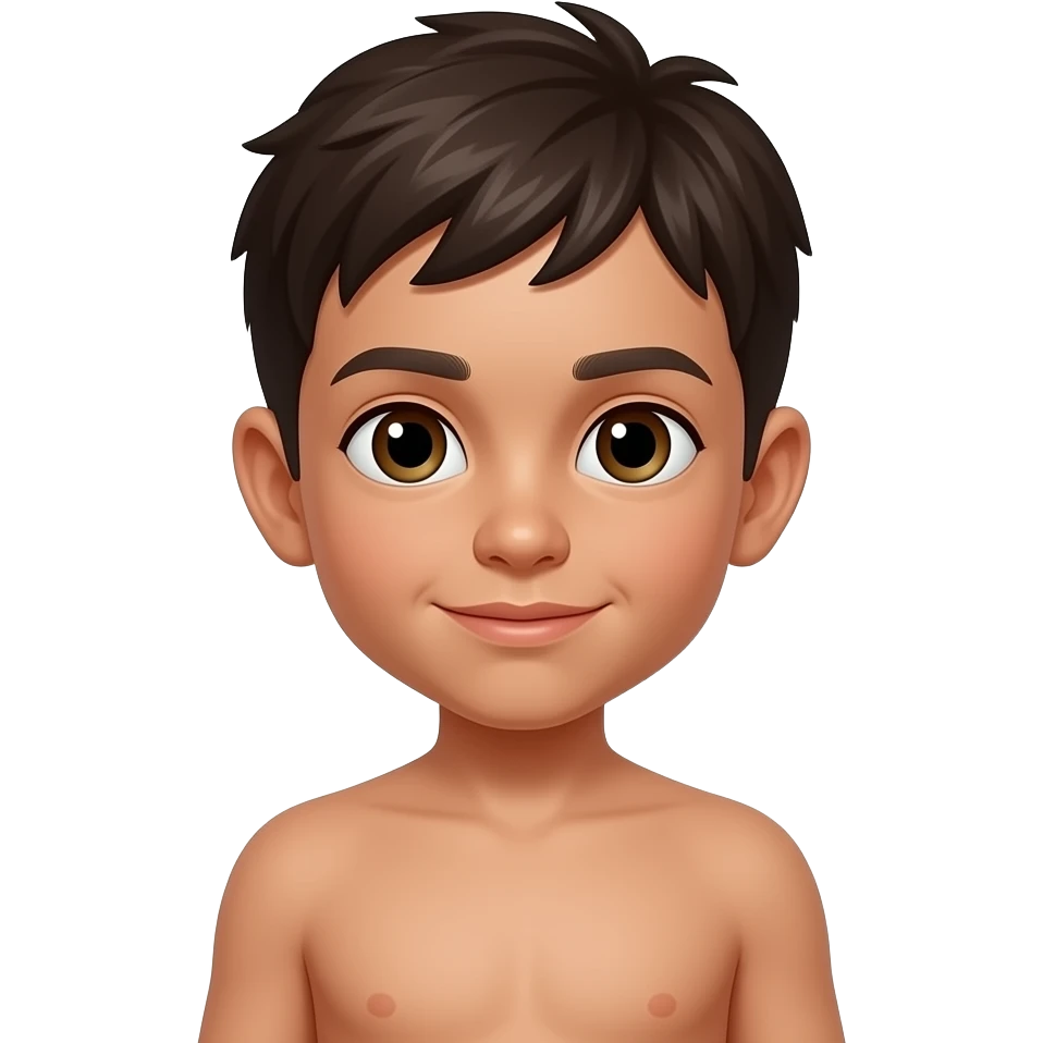 Naked kid boy emoji
