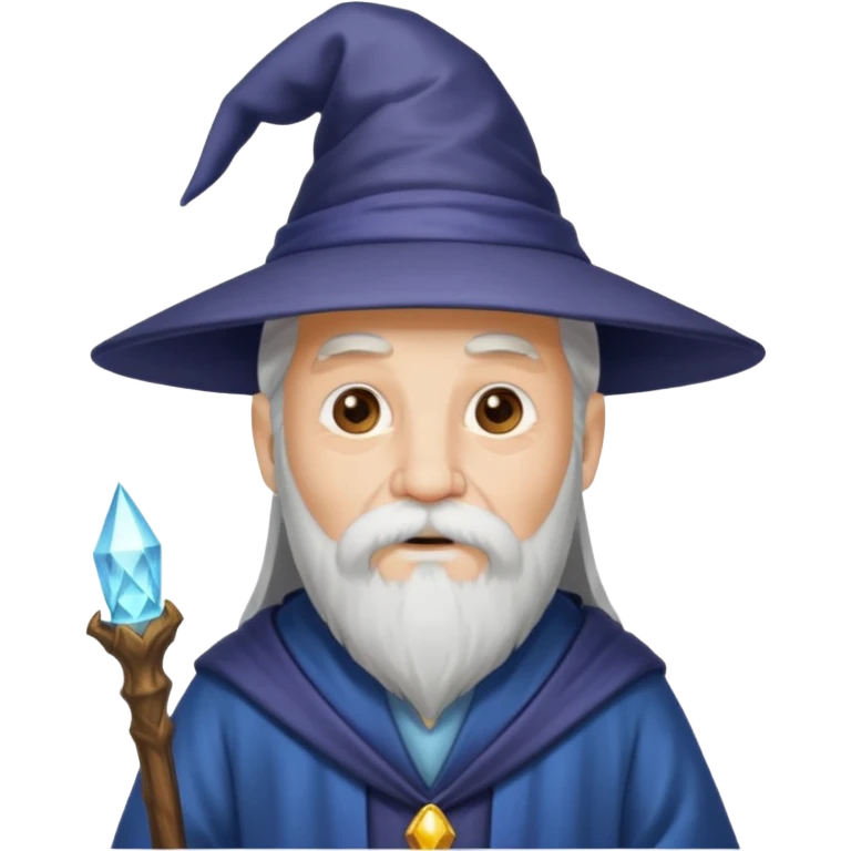 Old wizard man with a long beard  emoji