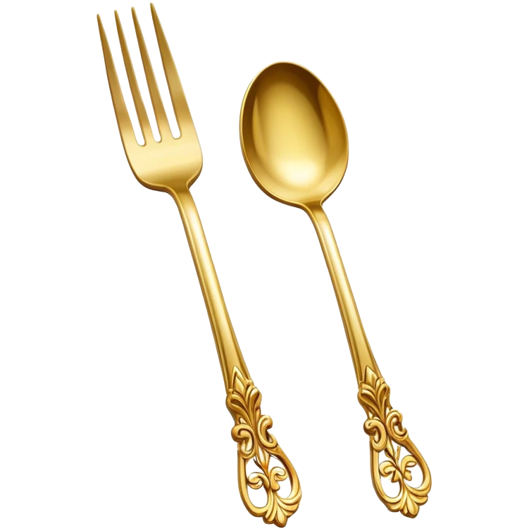 Gold fork emoji