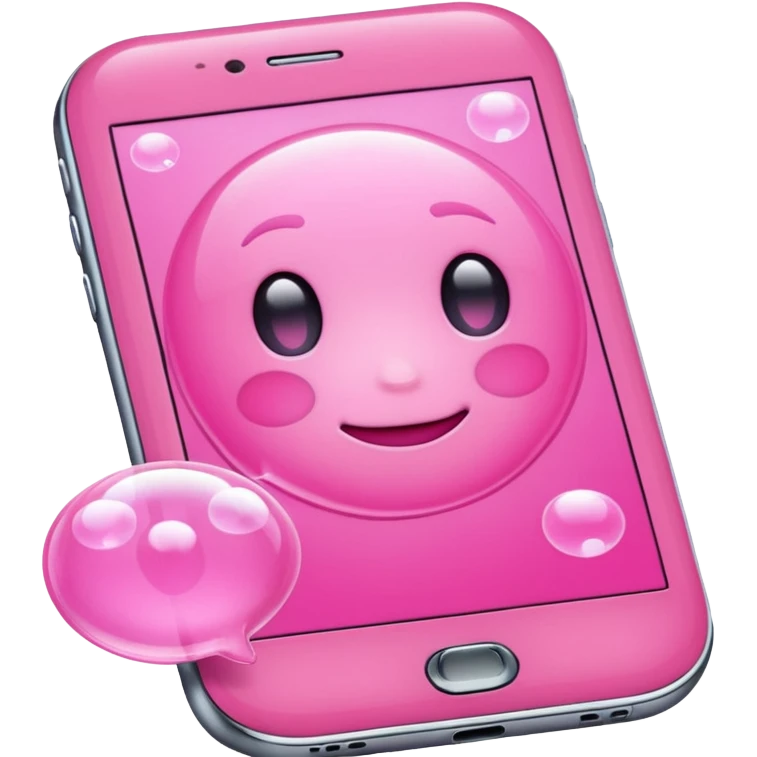 pink phone contacts bubble emoji