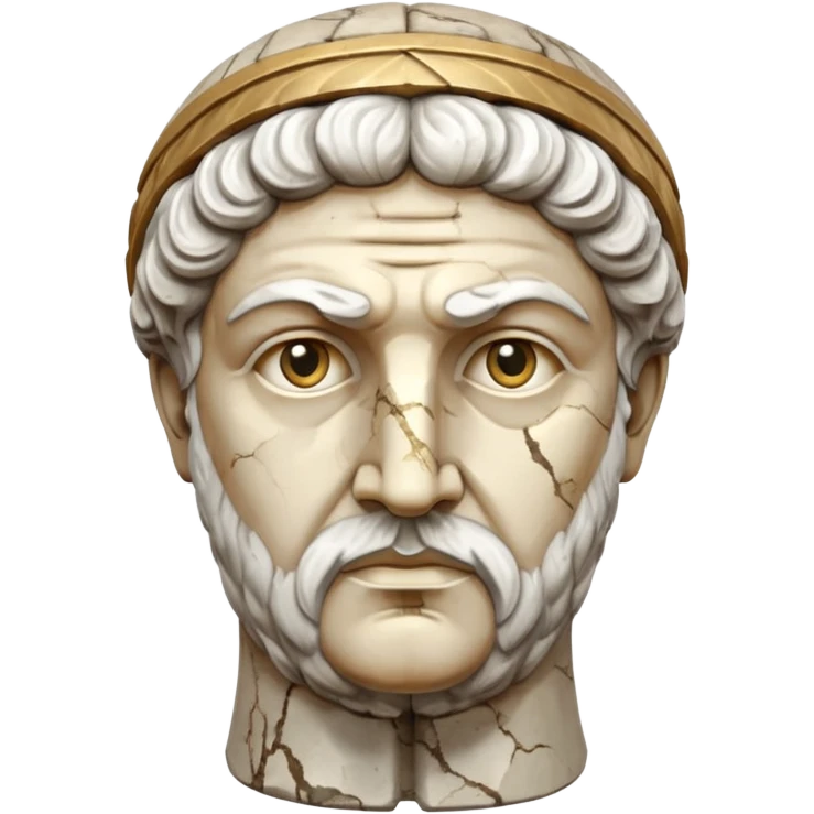 greek statue head with one part broken off emoji