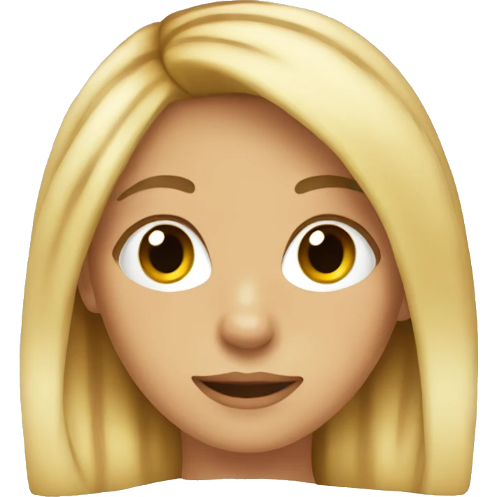 A blonde girl mixed with a tiger emoji