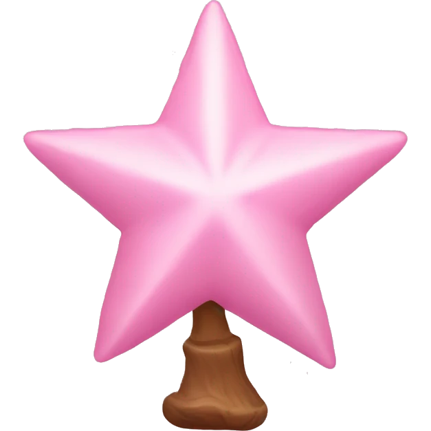 Baby pink Christmas tree star emoji
