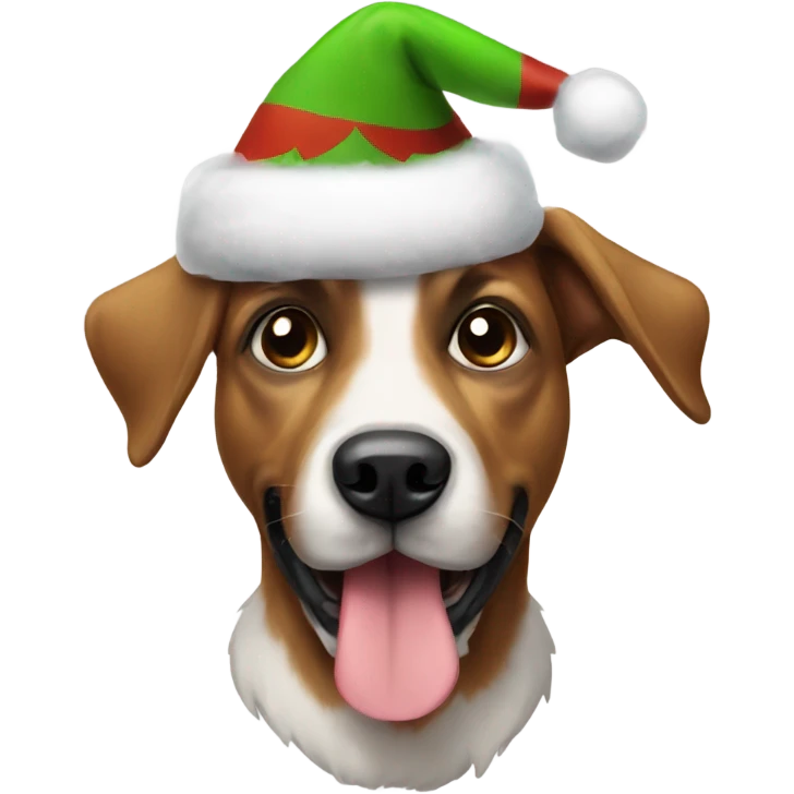 Chrismas dog emoji