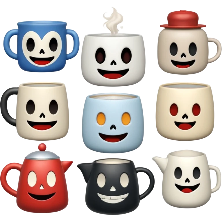 All Cuphead characters and a mega all bosses and all mega casino bosses and Cuphead ghost and Mugman tells elder kettle but elder kettle was dead and Mugman emoji