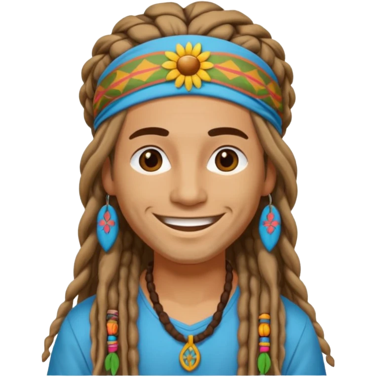 dreadlock hippie emoji