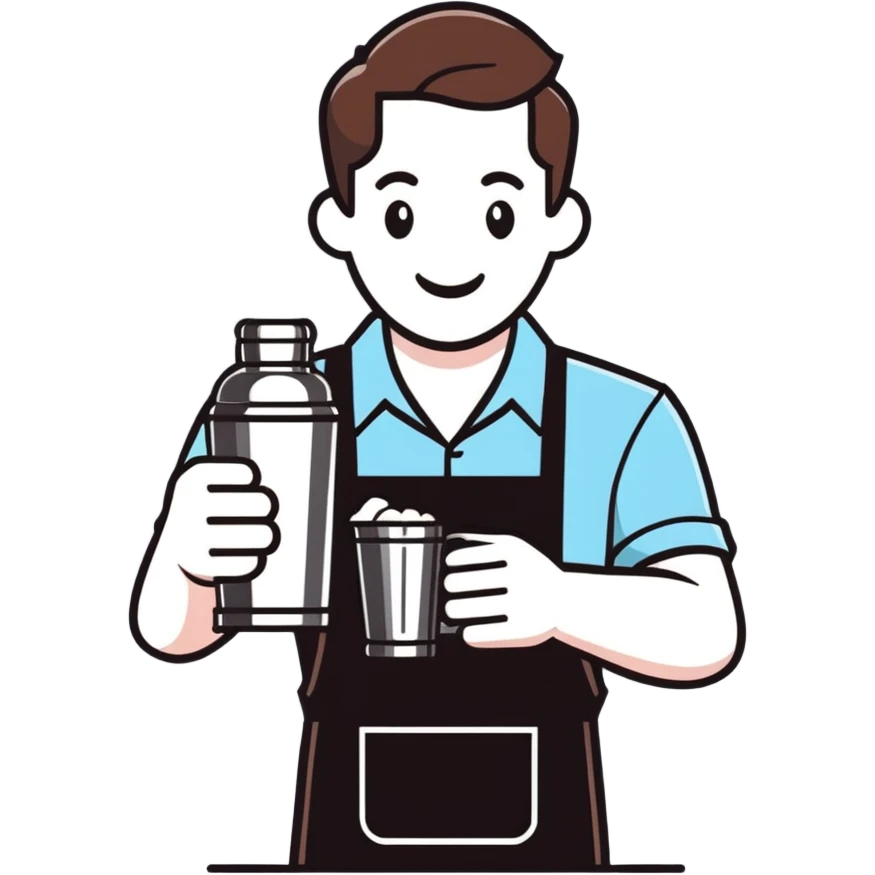 bartender using a Tin-on-Tin shaker emoji