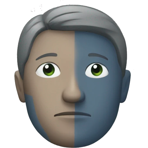 man dividing his attention and focus emoji