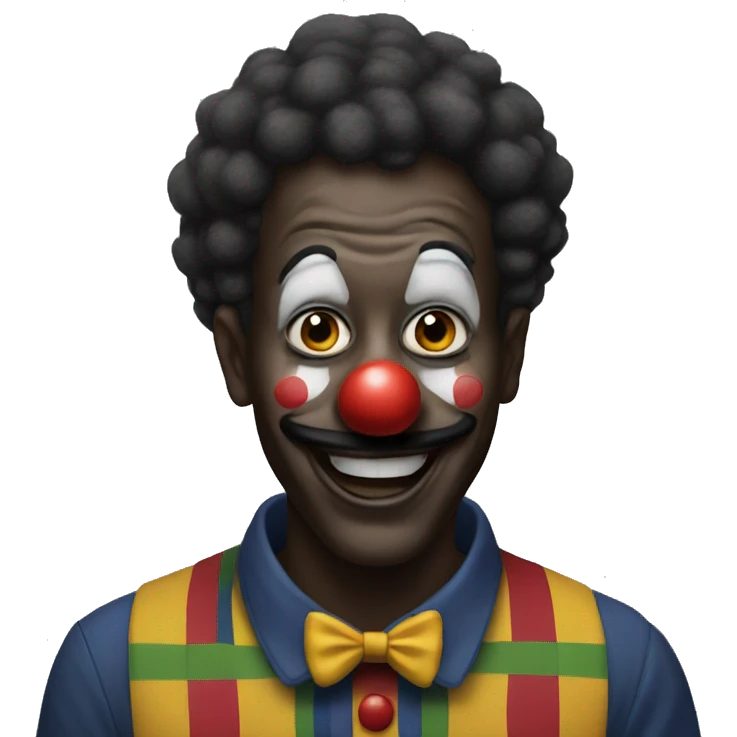 Black clown emoji