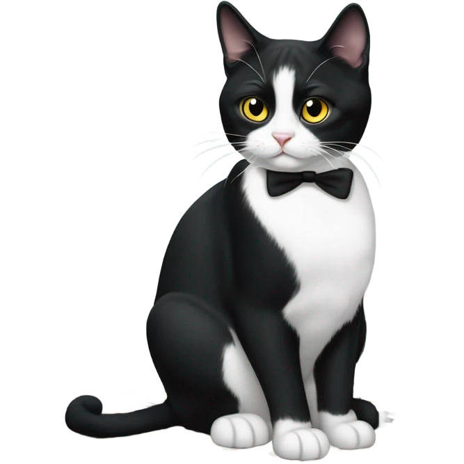 Tuxedo cat doing a puzzle emoji