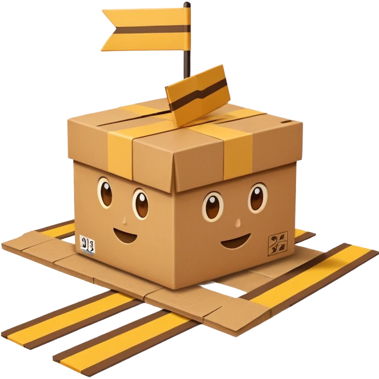 Box crossing a finish line emoji