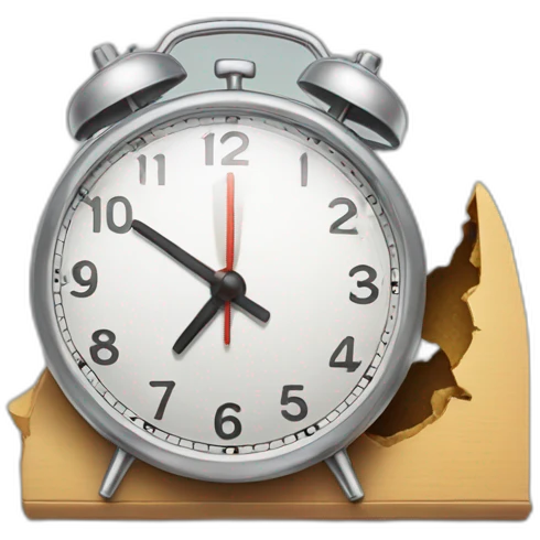 Broken alarm clock emoji
