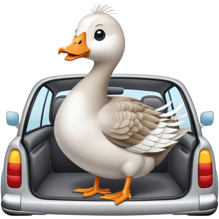 Goose in a car. emoji