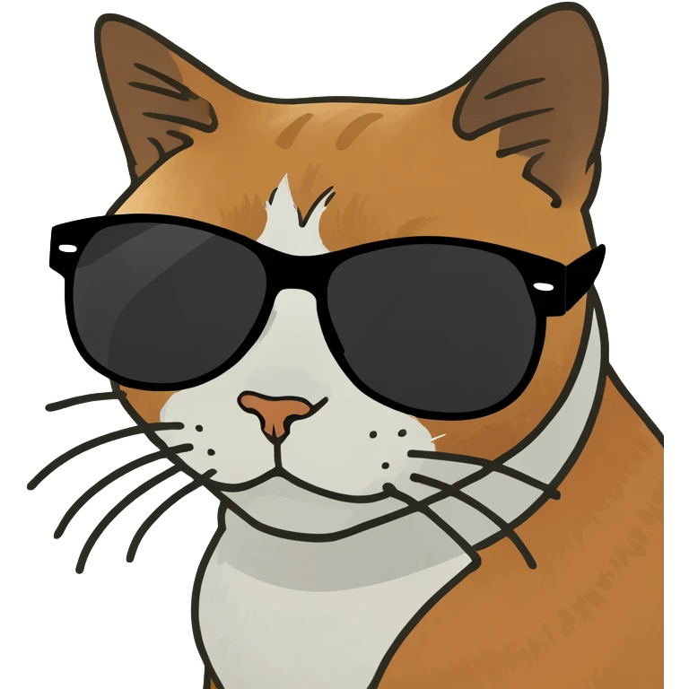 Cat with sunglasses emoji