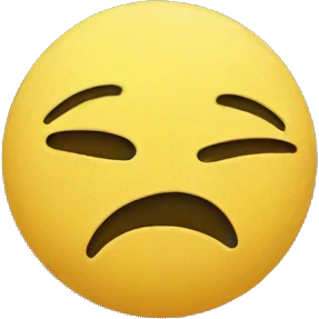 Sad yellow moon emoji