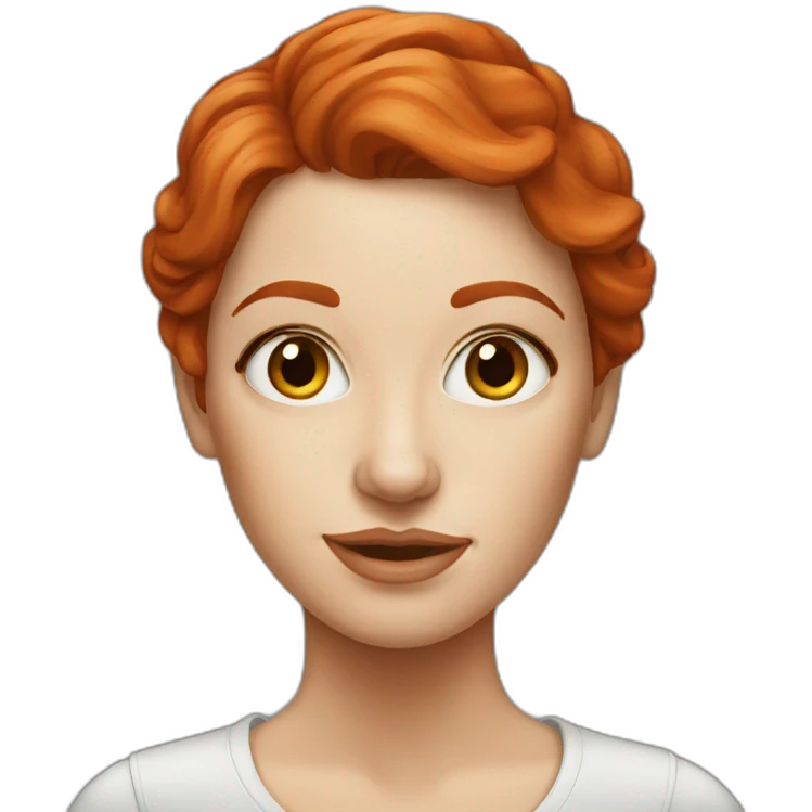 Redhead woman artist emoji