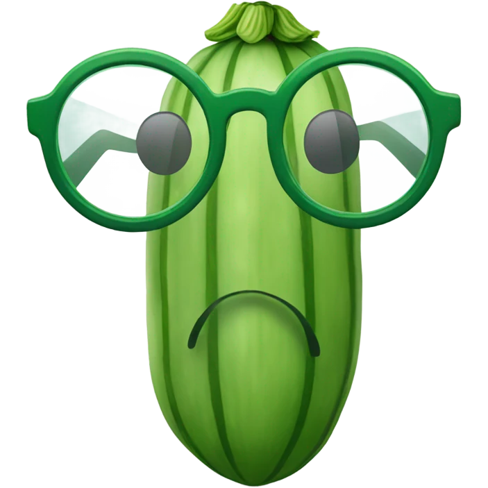 cucumber with glasses emoji