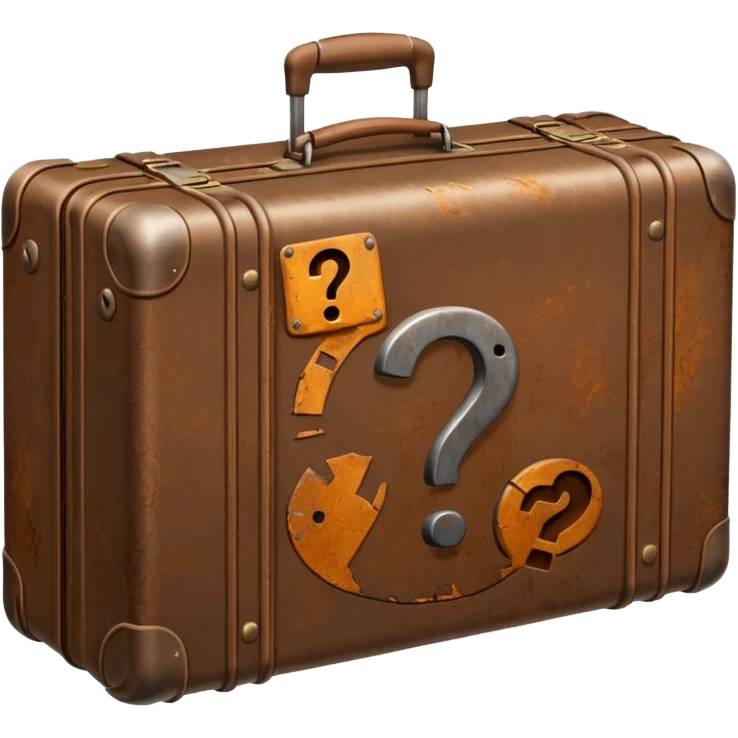 suitcase with a question mark emoji