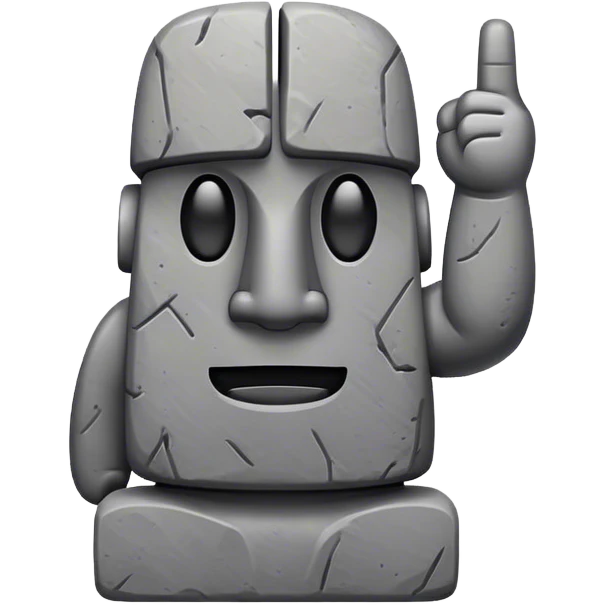 moai emoji with the middle finger middle emoji emoji