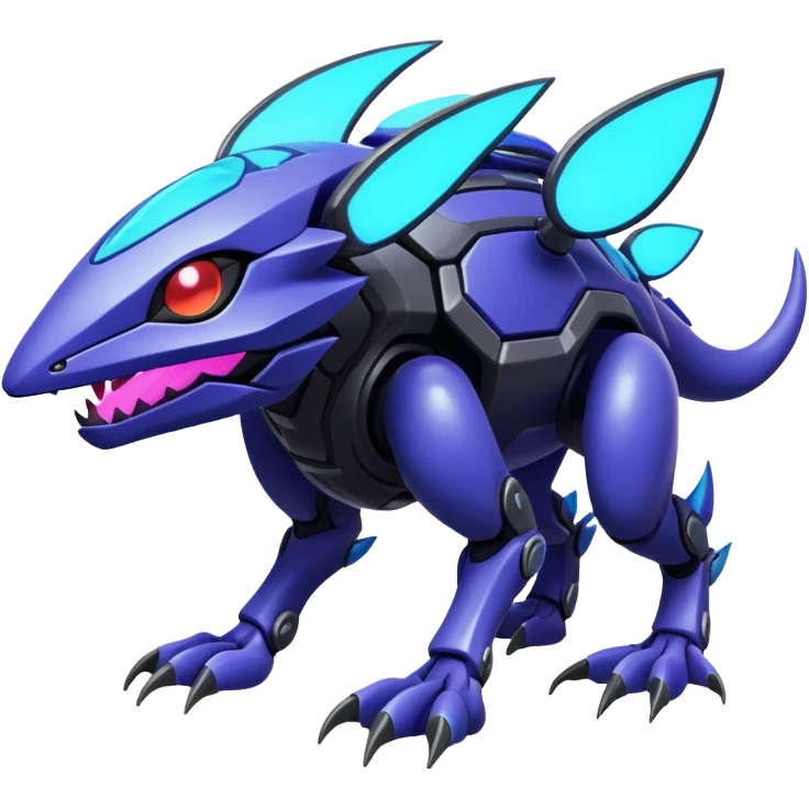  exotic tropical cyber-Protogen-Fakémon-Pokémon-Vernid-creature emoji