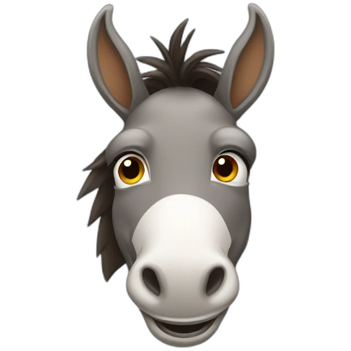 Donkey winking emoji